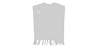 Kaftan en 100% coton biologique Roseux - Marquage poitrine droite