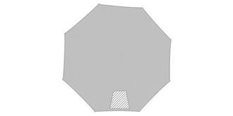 Parapluie automatique en polyester Fontania - Impression 1er pan du parapluie