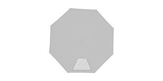 Parapluie de golf en PET recyclé Windpro - Impression 7ème pan du parapluie