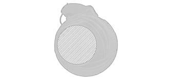 Médaille en métal avec ruban tour de cou Konica - Marquage Recto