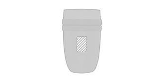 Bol à déjeuner isotherme en acier inoxydable Elisy - Marquage Recto