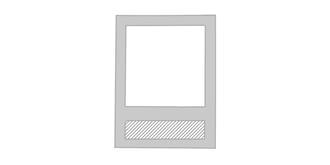 Porte photos stylé en carton recyclé Tulipe - Impression Bas