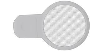 Clé USB en plastique ronde avec doming Lincoln - Marquage Verso