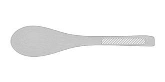 Set de couverts en matière végétale et bio Solex - Marquage sur la cuillère