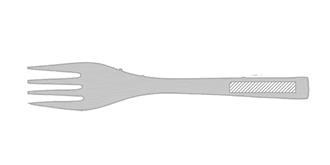 Set de couverts en matière végétale et bio Solex - Impression sur fourchette