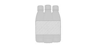 Bouteille de 685 ml avec détails en acier Corvis - Marquage autour