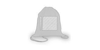 Sac à dos en non tissé à coins triangulaires Bissa - Marquage Recto