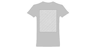 T-shirt pour homme en coton 100% recyclable Tishty - Marquage Recto
