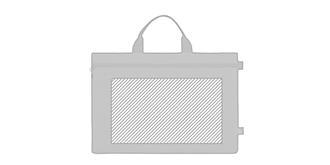 Porte-documents en polyester recyclé Divas - Marquage Recto