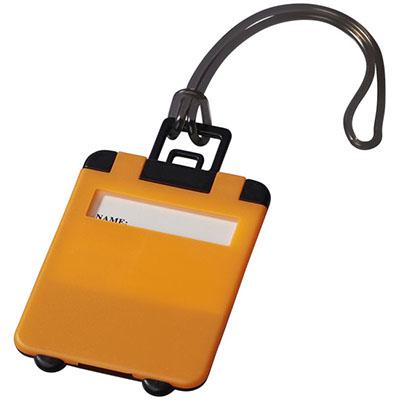 OBG PUB - Étiquette pour bagage en plastique Tagz Orange brûlée Étiquette pour bagage en plastique Tagz Orange brûlée