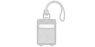 Étiquette pour bagage en plastique Tagz - Marquage Recto