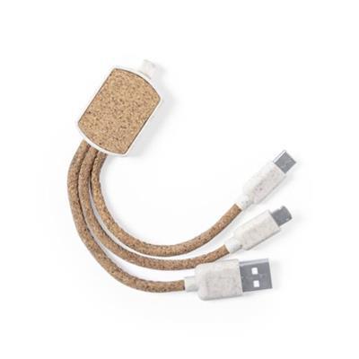 Kit chargeur USB en paille de blé/ABS Gruss