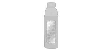 Bouteille de sport 500 ml en verre Boedhy - Impression pochette recto