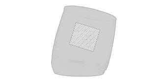 Verre de 320 ml en pente attrayant Merlene - Marquage Recto