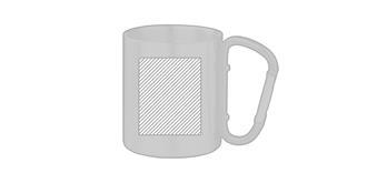 Mug isotherme avec mousqueton 200ml Apasye - Marquage Recto