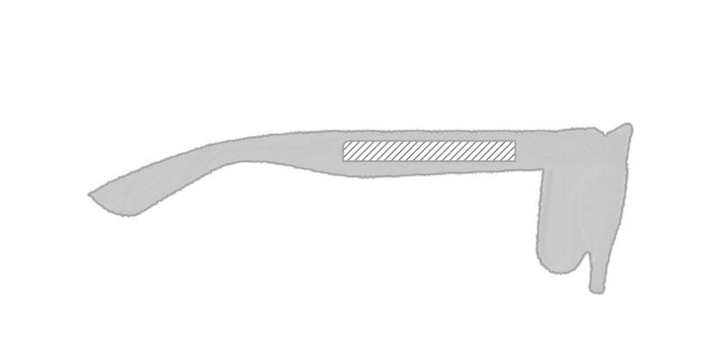 OBG.PUB - Lunettes de soleil au design rétro Allessie - Marquage branche droite Lunettes de soleil au design rétro Allessie - Marquage branche droite