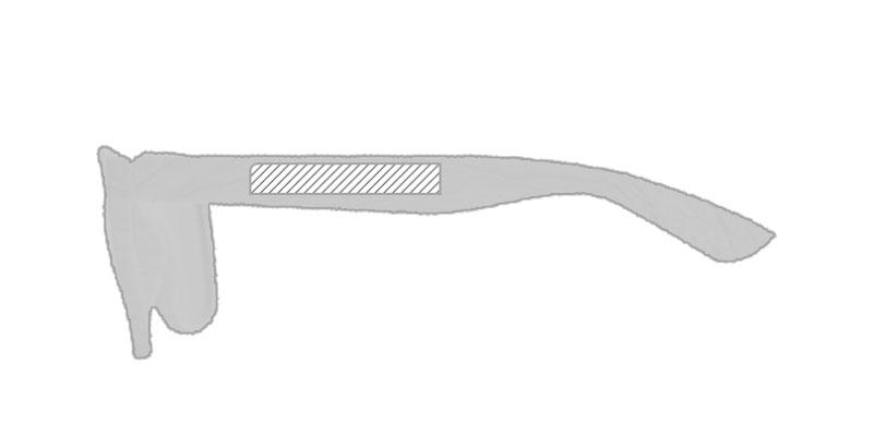 OBG.PUB - Lunettes de soleil au design rétro Allessie - Marquage branche gauche Lunettes de soleil au design rétro Allessie - Marquage branche gauche