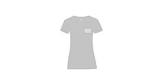 T-Shirt femme en 100% coton Icones - Marquage poitrine droite