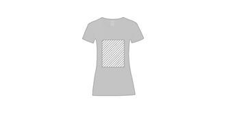 T-Shirt femme en 100% coton Icones - Marquage Recto