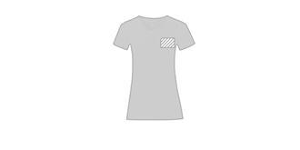 T-Shirt femme blanc en 100% coton Iconise - Marquage poitrine droite
