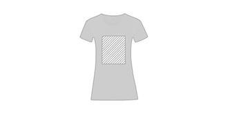 T-Shirt femme blanc en 100% coton Iconise - Marquage Recto
