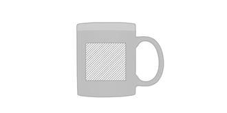 Tasse d’écriture noir 330ml en céramique Chalkary - Marquage Recto