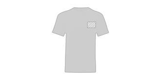 T-Shirt adulte blanc en 100% coton bio Iconise - Marquage poitrine droite