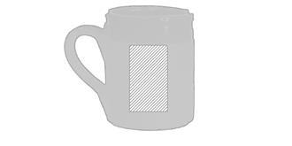 Tasse bicolore en terre cuite 330 ml Sytres - Marquage tranche droite