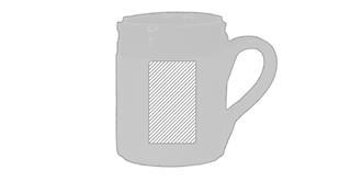 Tasse bicolore en terre cuite 330 ml Sytres - Marquage tranche gauche
