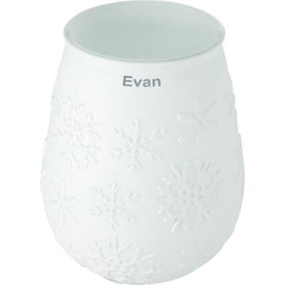 OBG.PUB - Porte-bougie décoratif en verre recyclé Feor Blanc Porte-bougie décoratif en verre recyclé Feor Blanc