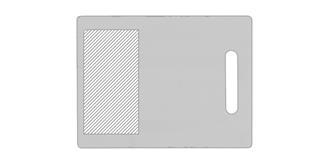 Planche à découper alimentaire en bambou Falcon - Marquage Recto