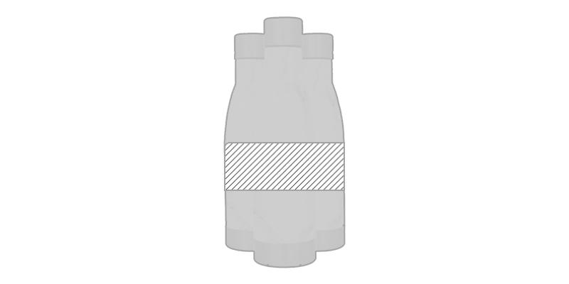 OBG.PUB - Bouteille isotherme marbrée en acier 500 ml Visak - Marquage autour Bouteille isotherme marbrée en acier 500 ml Visak - Marquage autour