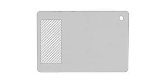 Planche à découper réctangulaire en bambou Phar - Marquage Recto