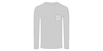 T-shirt adulte à manches longues coton Iconit - Marquage poitrine droite