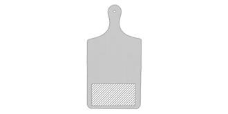 Planche à découper pratique en bambou Quiet - Marquage Verso