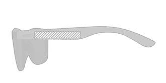 Lunettes de soleil polarisées en plastique Precta - Marquage branche gauche