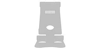 Socle pliable en aluminium pour téléphone Iser - Marquage Recto