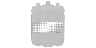 Bouteille de sport de 750 ml en plastique Hydrafex - Marquage autour