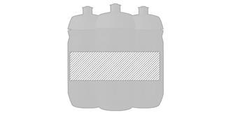 Bouteille de sport en plastique de 500 ml Pacoi - Marquage autour