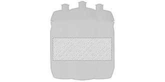 Bouteille de sport en plastique de 500 ml Gear - Marquage autour