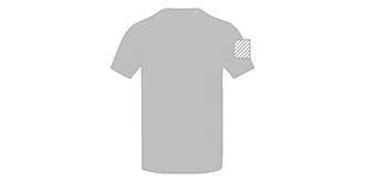 T-shirt manches courtes pour homme polyester Krat - Marquage manche gauche