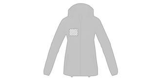Veste capuche légère pour femme en nylon Dinsal - Marquage poitrine droite