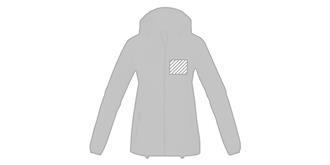 Veste capuche légère pour femme en nylon Dinsal - Marquage poitrine gauche
