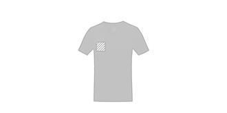 T-shirt manches courtes col V femme Sumita - Marquage poitrine gauche