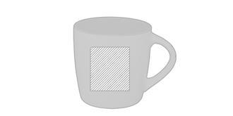 Tasse à café de 340ml en céramique Azrite - Marquage Recto