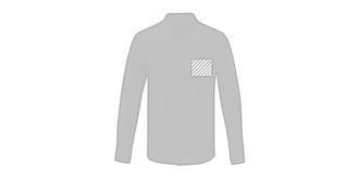 Chemise à manches longues en coton Polliux - Marquage poitrine droite