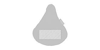 Housse pour selle de vélo en RPET Impress - Marquage Recto