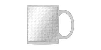 Mug de 330ml en céramique blanche Karmy - Marquage Recto