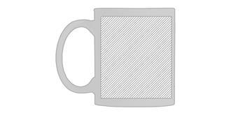 Mug de 330ml en céramique blanche Karmy - Marquage Verso