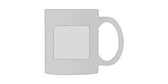 Mug céramique 330ml de haute qualité Bahyar - Marquage Recto